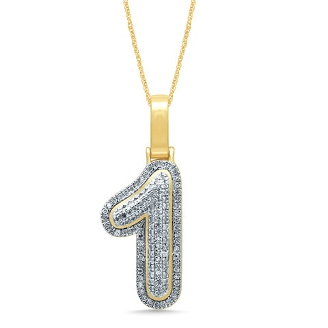 10KT 0.19-0.23CT D-BUBBLE INITIAL 1""
