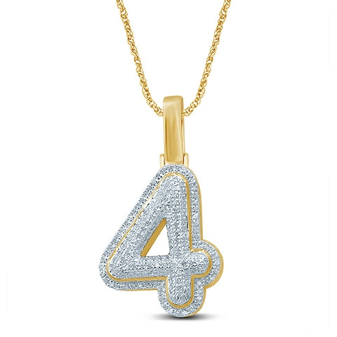 10KT 0.27-0.32CT D-BUBBLE INITIAL 4""
