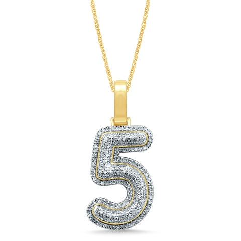 10KT 0.34 - 0.39CT D-BUBBLE INITIAL 5""