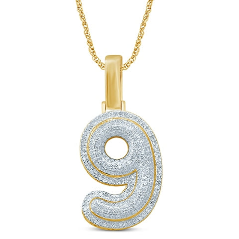 10KT 0.35-0.40CT D-BUBBLE INITIAL 9""