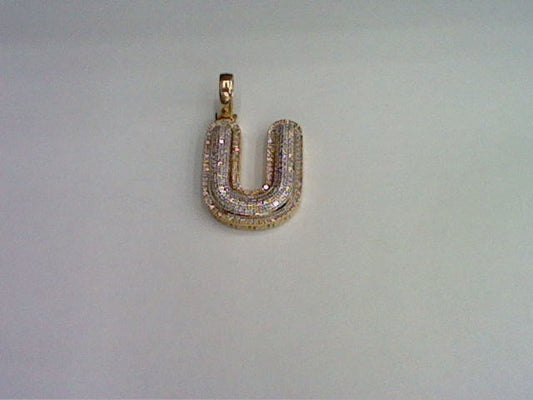 10KT 0.30CT D- BUBBLE INITIAL U""
