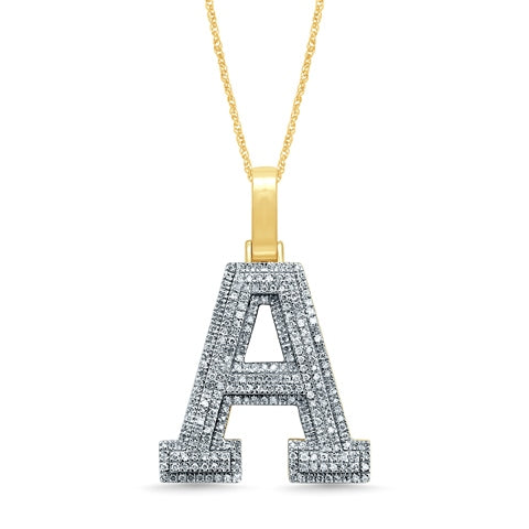 10KT 0.42-0.50CT D-MICROPAVE INITIAL A""