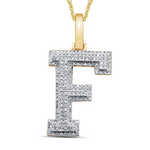 10KT 0.26-0.31CT D-MICROPAVE INITIALL F""