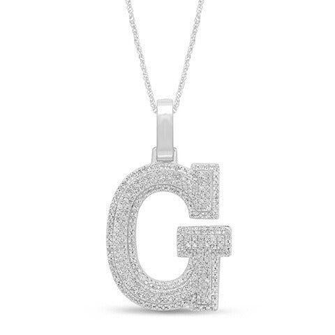 10KT 0.43CT D-MICROPAVE INITIAL G""