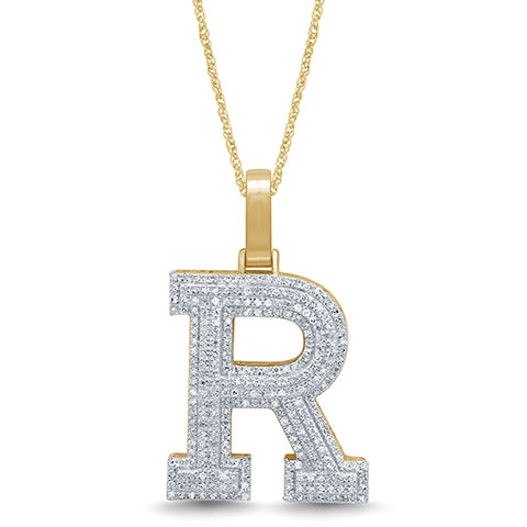 10KT 0.37-0.50CT D-MICROPAVE INITIAL R""