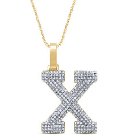 10KT 0.45-0.48CT D-MICROPAVE INITIALL X""