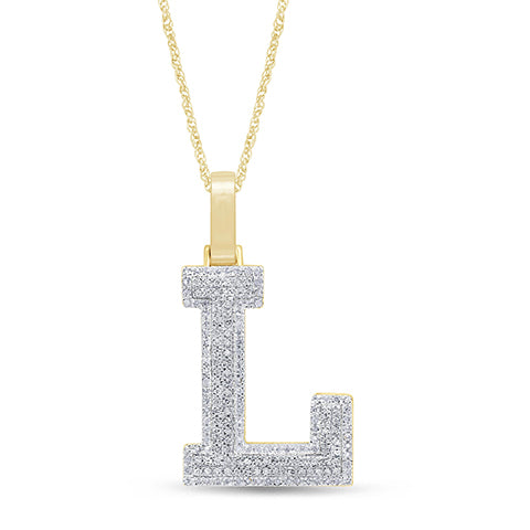 10KT 0.26-0.35CT D-MICROPAVE INITIAL  L""
