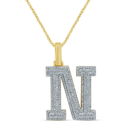 10KT 0.52-0.58CT D-MICROPAVE INITIAL N""