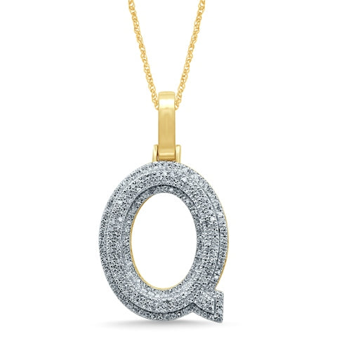 10KT 0.38-0.43CT D-MICROPAVE INITIALL Q""