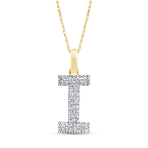 10KT 0.25CT D-MICROPAVE INITIAL I""