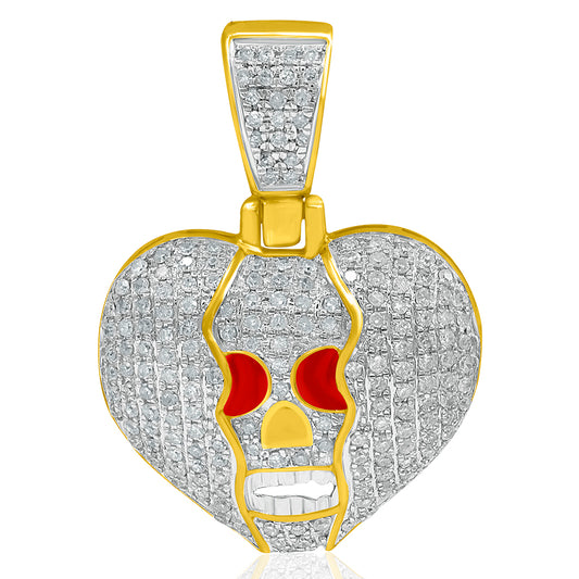 10K 0.48CT D-HEART CHARMS