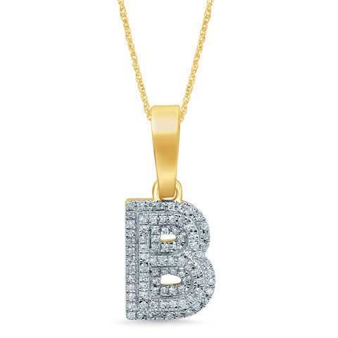 10KT 0.13-0.14CT D-MICROPAVE INITIAL B""