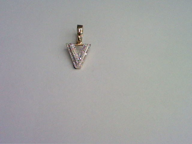 10KT 0.09- 0.11CT D-MICROPAVE INITIALL V""