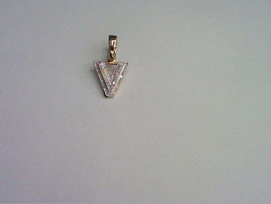10KT 0.09- 0.11CT D-MICROPAVE INITIALL V""
