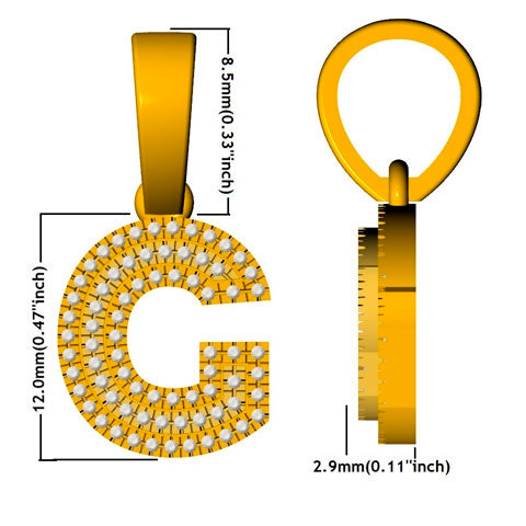 10KT 0.10-0.12CT D-MICROPAVE INITIAL G""
