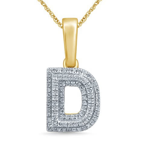 10KT 0.13-0.16CT D-MICROPAVE INITIAL D""