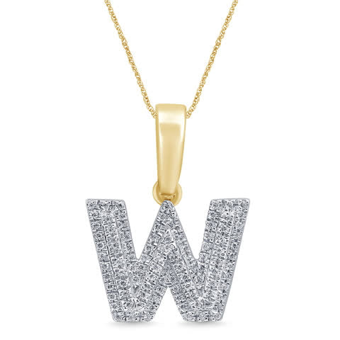 10KT 0.14- 0.17CT D-MICROPAVE INITIAL W""