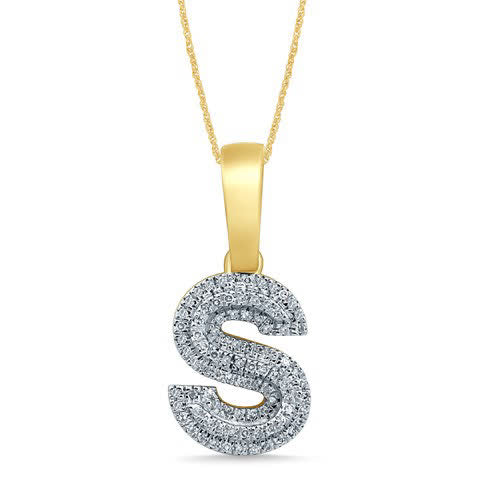 10KT 0.15- 0.16CT D-MICROPAVE INITIAL  S""