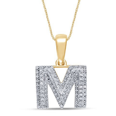 10KT 0.15-0.17CT D-MICROPAVE INITIAL M""