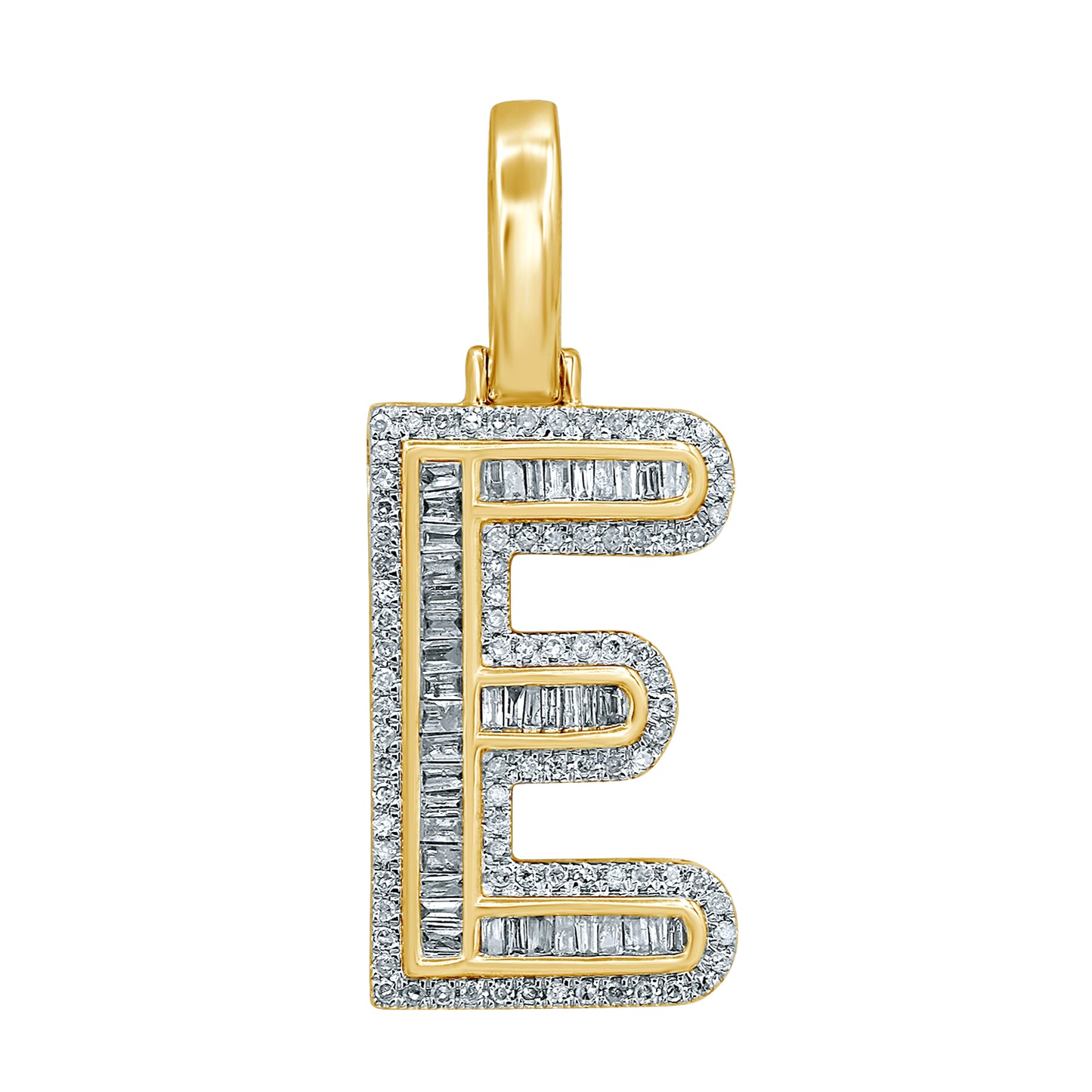 10KT 0.44- 0.47CT D-BAGUETTE INITIAL  E  ""