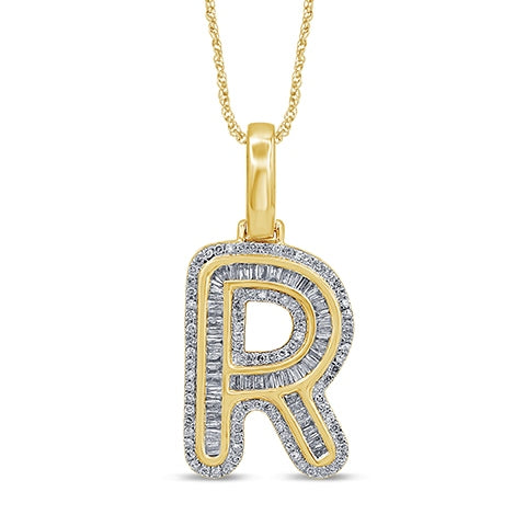 10KT 0.52- 0.60CT D-BAGUETTE INITIAL  R ""