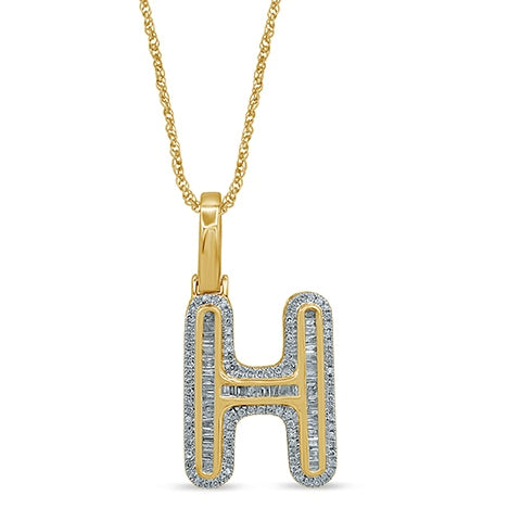 10K 0.50- 0.56CT D-BAGUETTE INITIAL  H  ""