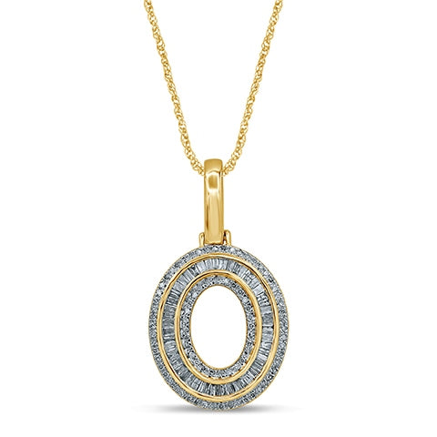 10KT 0.48- 0.54CT D-BAGUETTES INITIAL  O ""