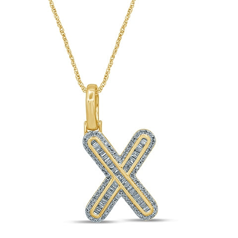 10K 0.43-0.46CT D-BAGUETTE  INITIAL  X  ""