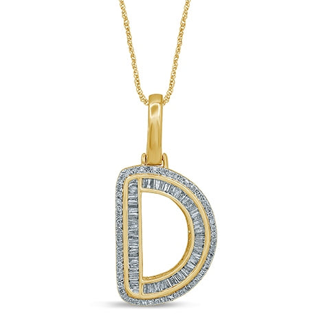 10KT 0.41- 0.51CT D-BAGUETTES INITIAL  D ""