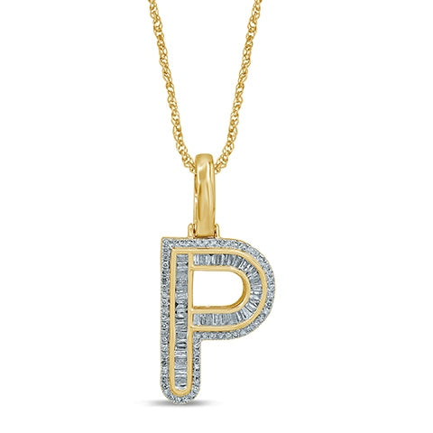 10KT 0.41- 0.49 CT D-BAGUETTES  INITIAL  P ""