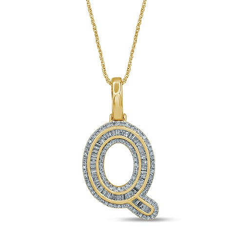 10KT 0.53- 0.58CT D-BAGUETTE  INITIAL  Q  ""