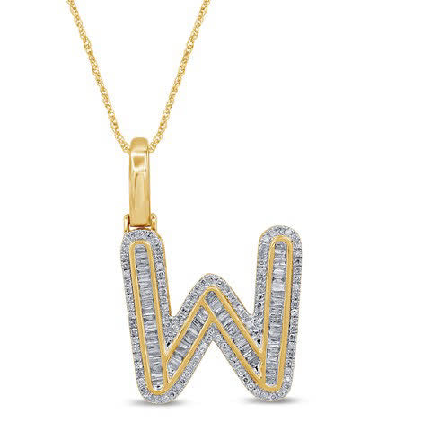10K 0.62- 0.73CT D-BAGUETTE INITIAL  W  ""