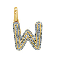 10K 0.62- 0.73CT D-BAGUETTE INITIAL  W  ""
