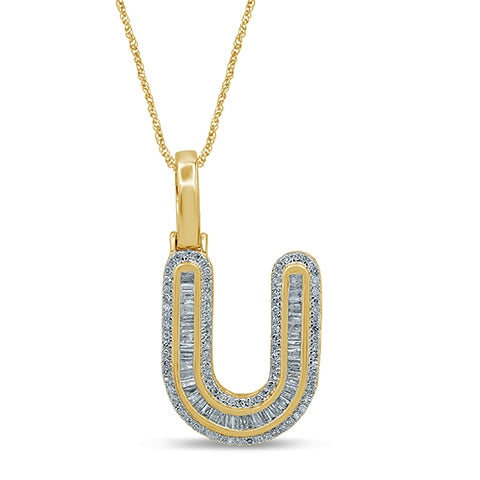 10K 0.48- 0.55CT D-BAGUETTE INITIAL  U  ""