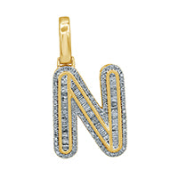 10KT 0.50- 0.55CT D-BAGUETTE INITIAL  N ""