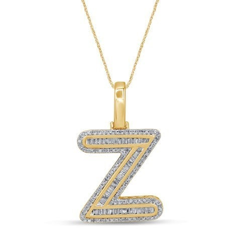 10KT 0.51-0.57CT D-BAGUETTE INITIAL  Z  ""