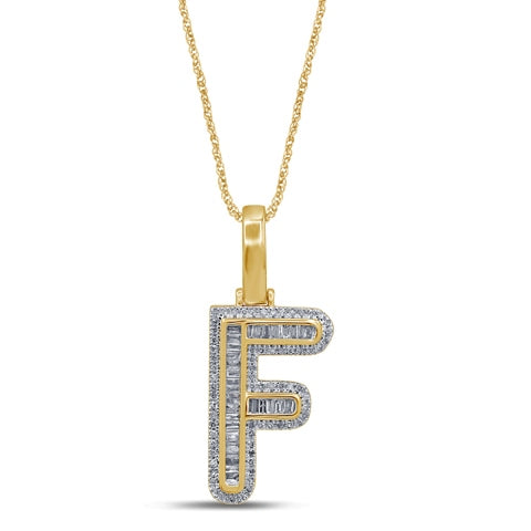 10K 0.36- 0.39CT D-BAGUETTE INITIAL  F  ""