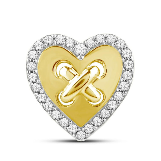 CLOSEOUT 10KT 0.10CT D-LADIES PENDANT "HEART"