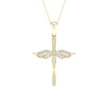 10K 0.15CT D-CROSS CHARM