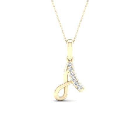 10KT 0.04CT D-LADIES INITIAL A""