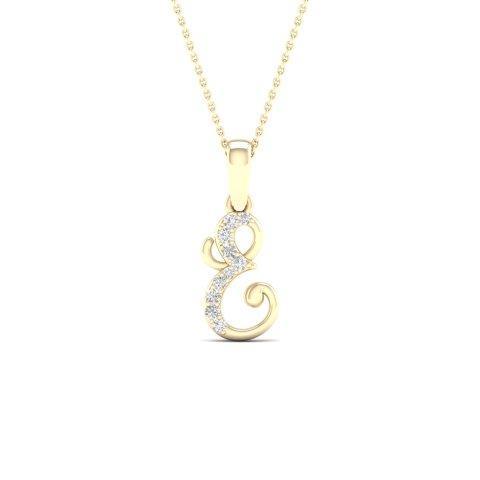 10KT 0.04CT D-LADIES INITIAL E""