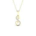 10KT 0.04CT D-LADIES INITIAL S""