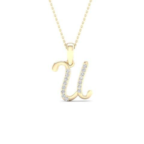 10K 0.04CT D-LADIES INITIAL U""