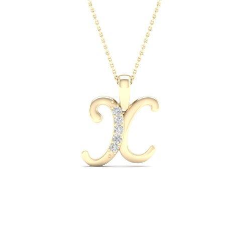 10K 0.04CT D-LADIES INITIAL X""