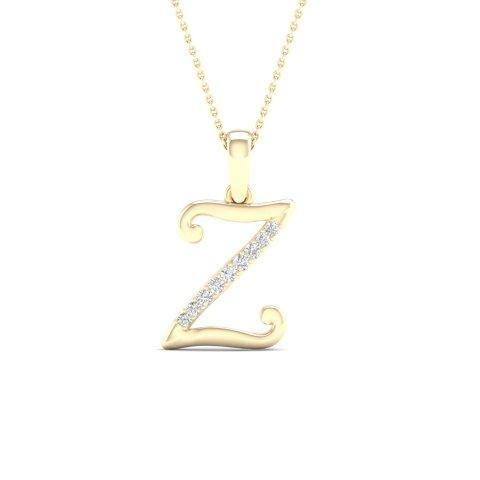 10KT 0.04CT D-LADIES INITIAL Z""