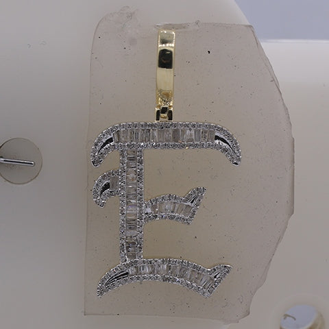 10K 0.75CT D-TATTOO INITIALS E""