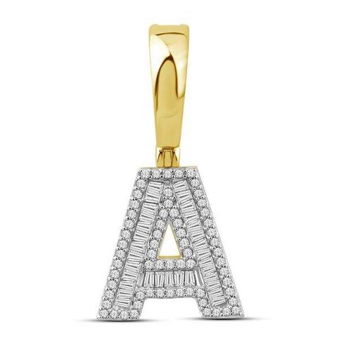10KT 0.43CT D-BAGUETTE INITIAL A""