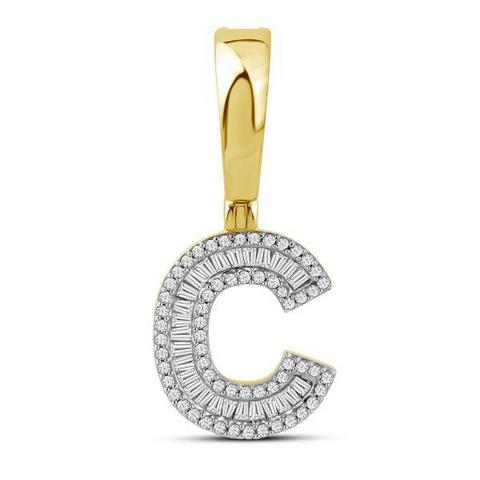 10KT 0.38CT D-BAGUETTE NITIAL C""