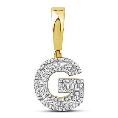 10KT 0.50CT D-BAGUETTE INITIAL G""