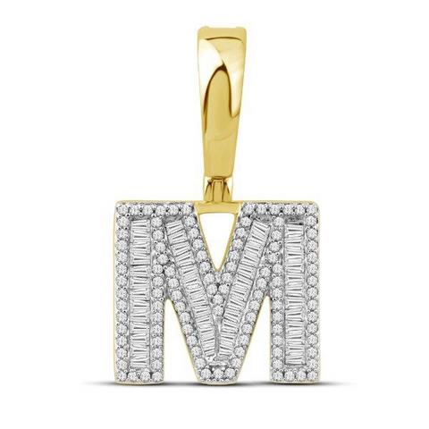 10K 0.66CT D-BAGUETTE INITIAL M""